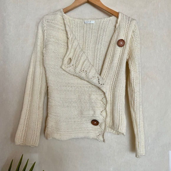 Promod Asymmetrical Button Knit Sweater - Picture 2 of 12